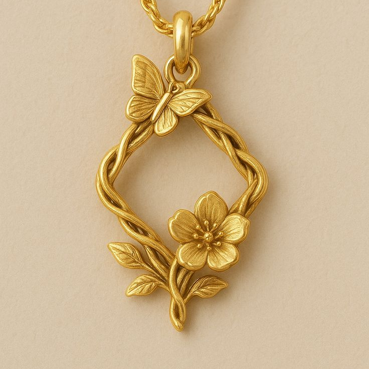 Women gold pendent