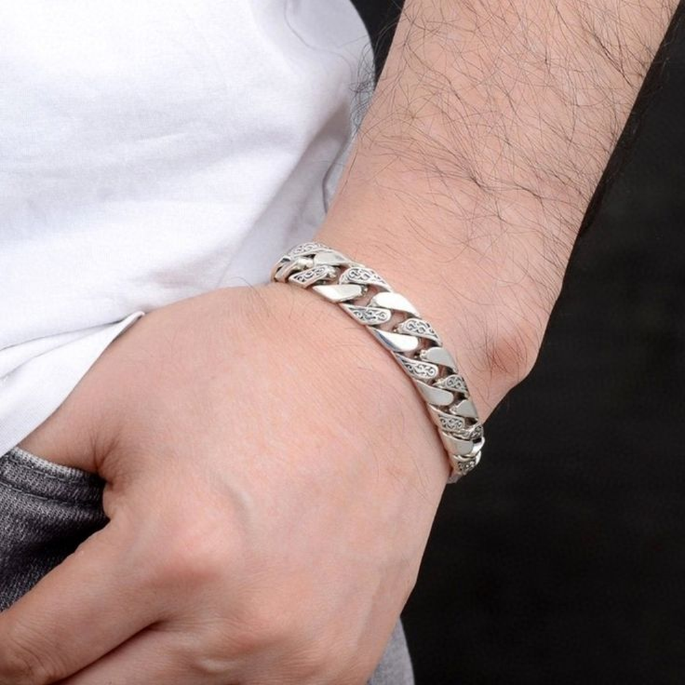Silver man's bracelet