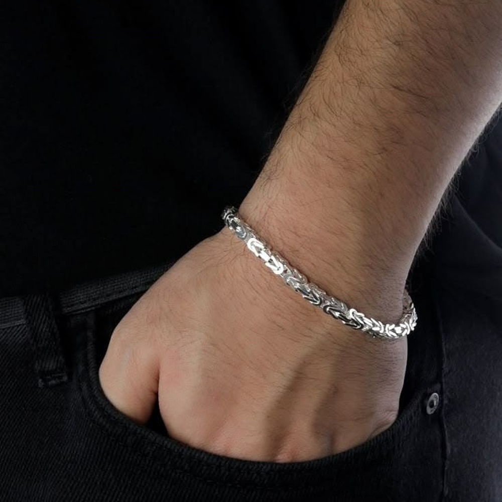 Silver man's bracelet