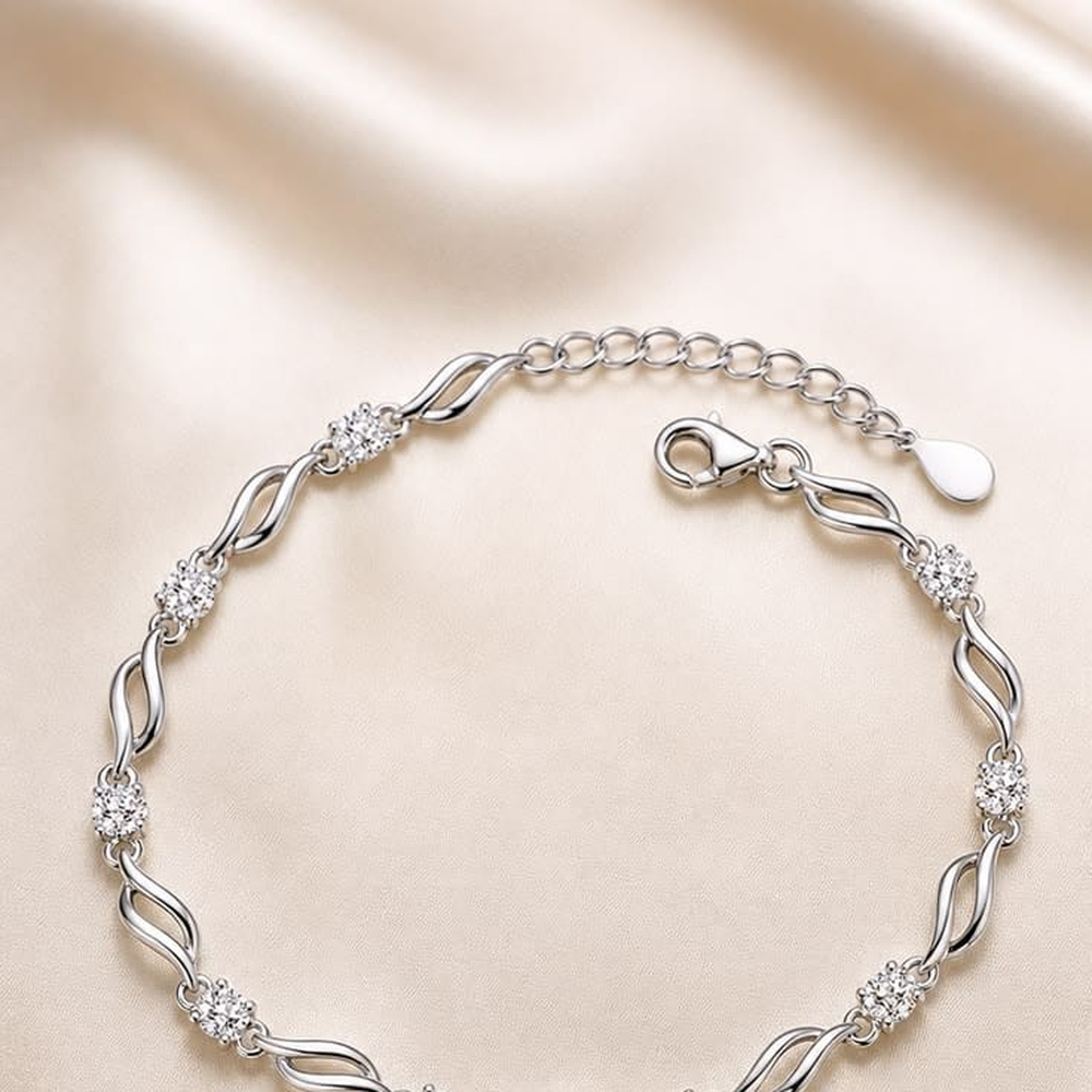 Silver women's bracelet