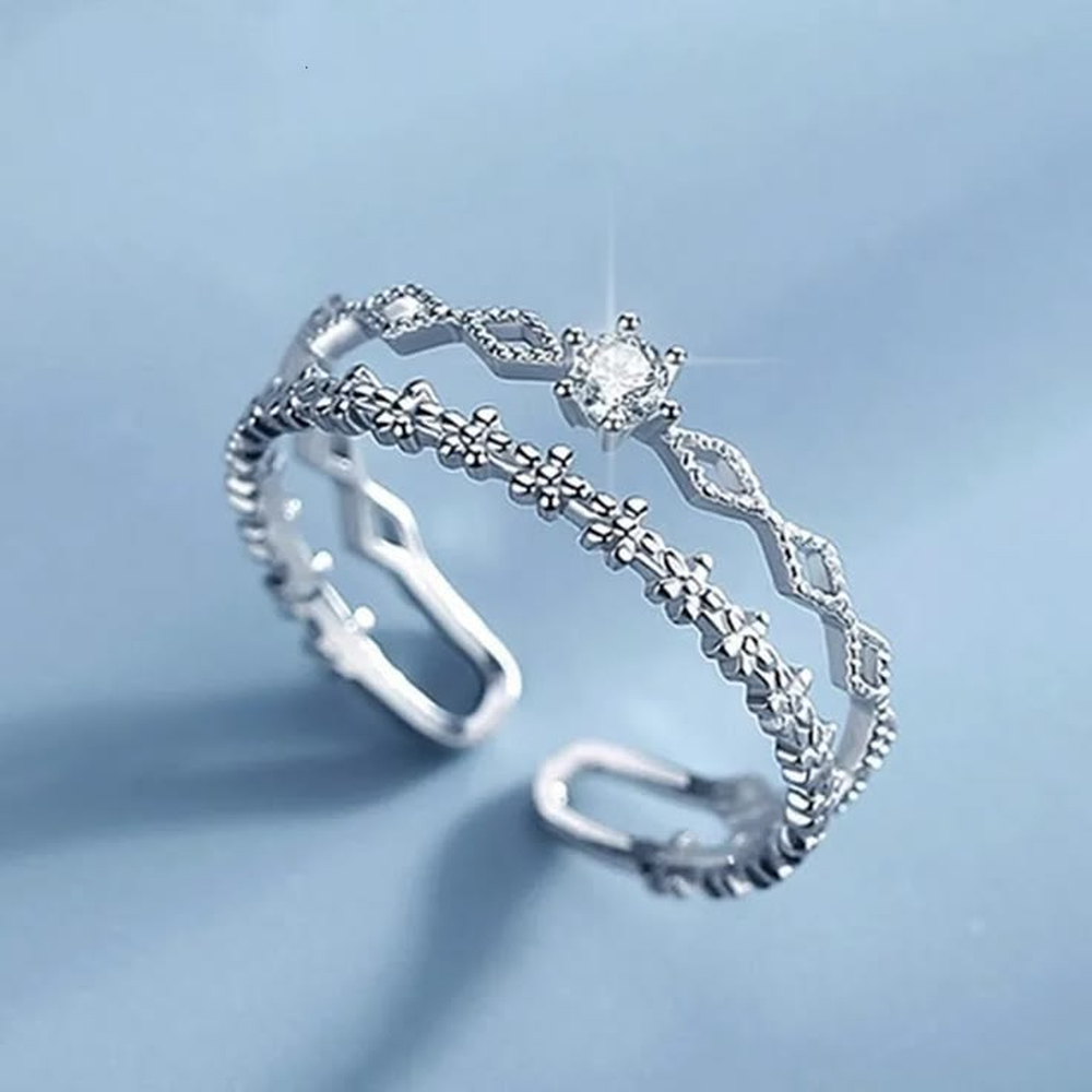 Silver women's ring