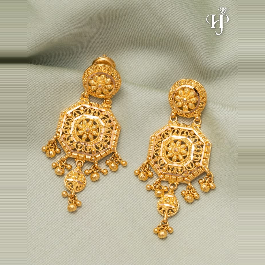 Gold earrings