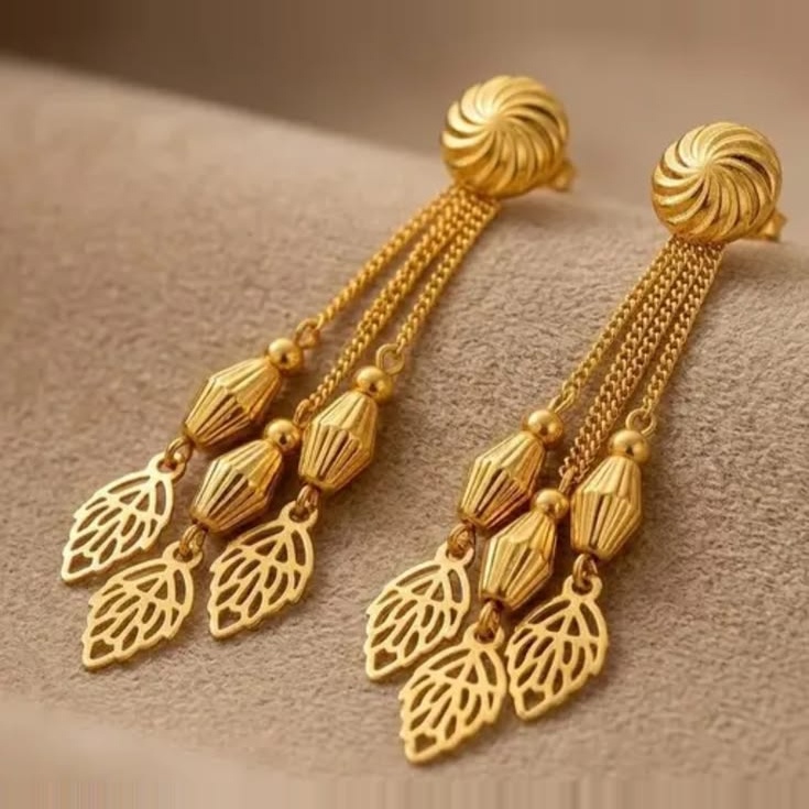 Gold earrings