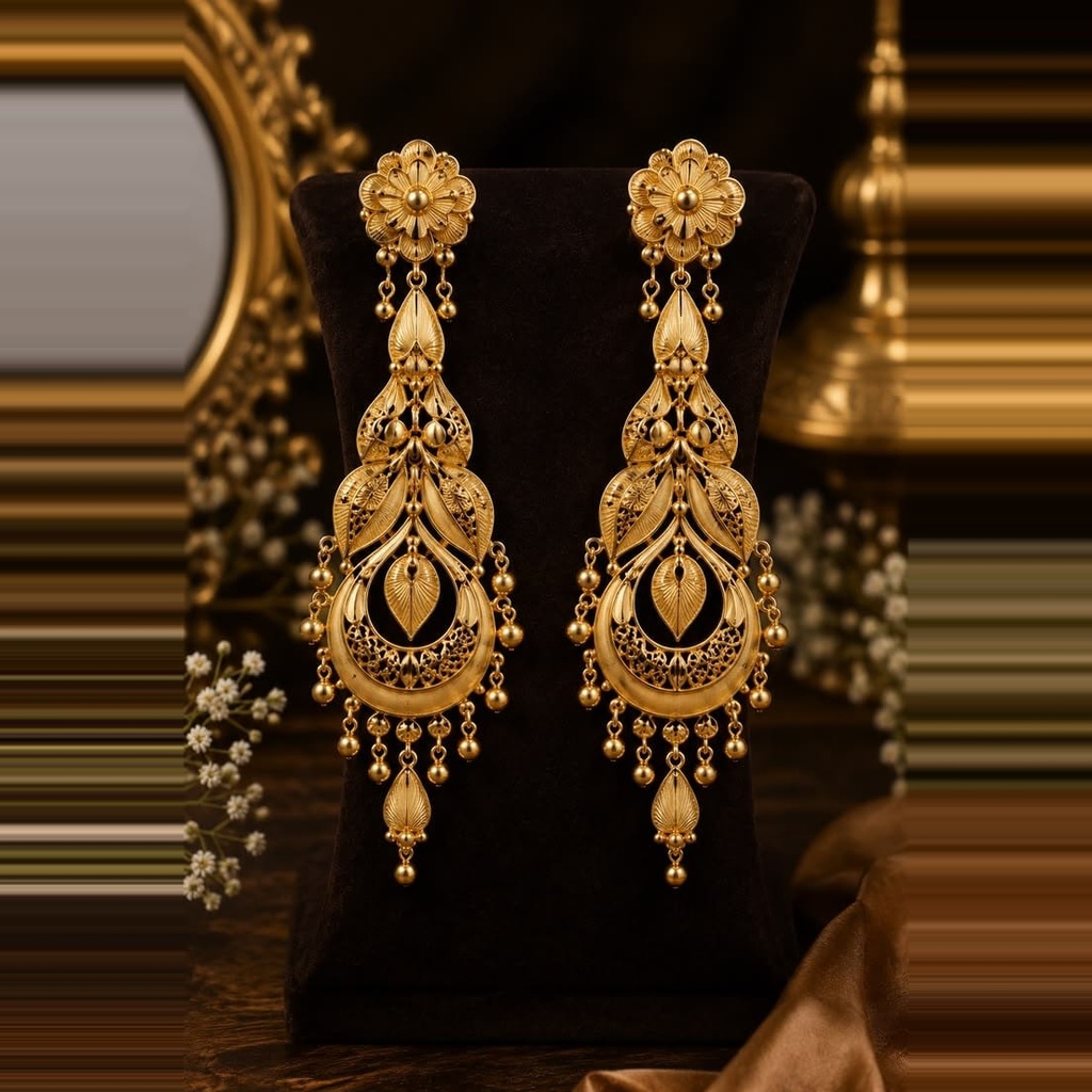 Gold earrings